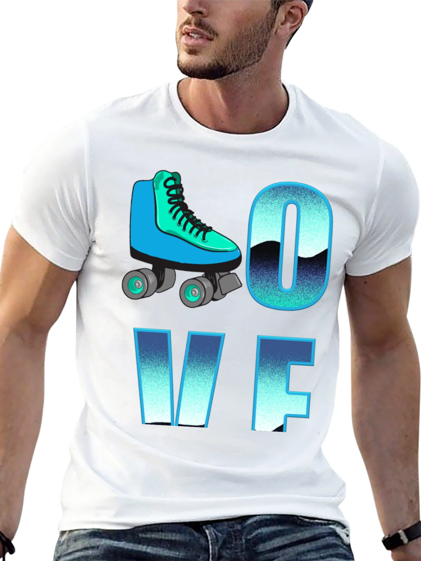 Roller Skate LOVE Graphic T-Shirt