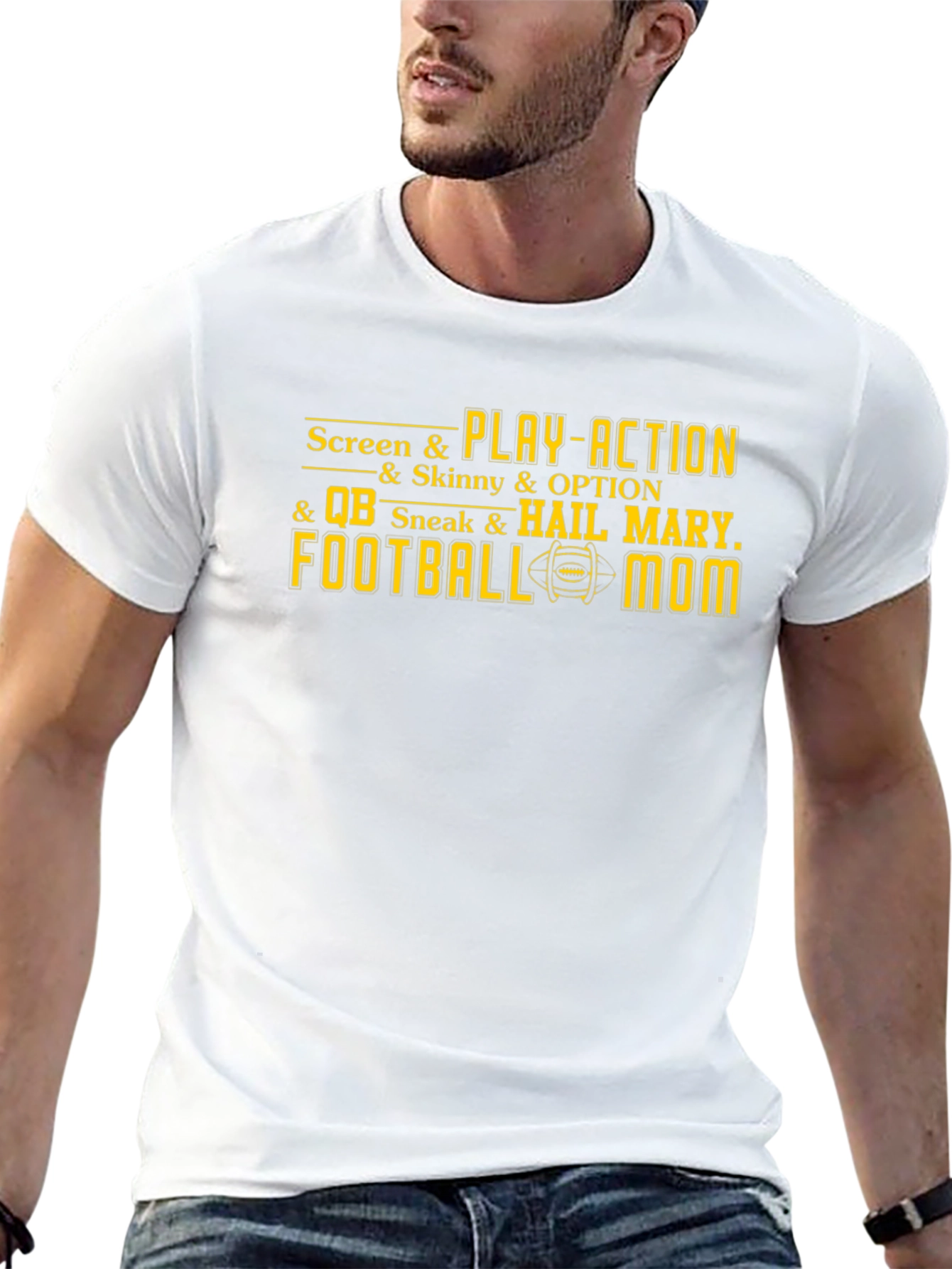 Football Mom T-Shirt - Screen & Play-Action Graphic Tee