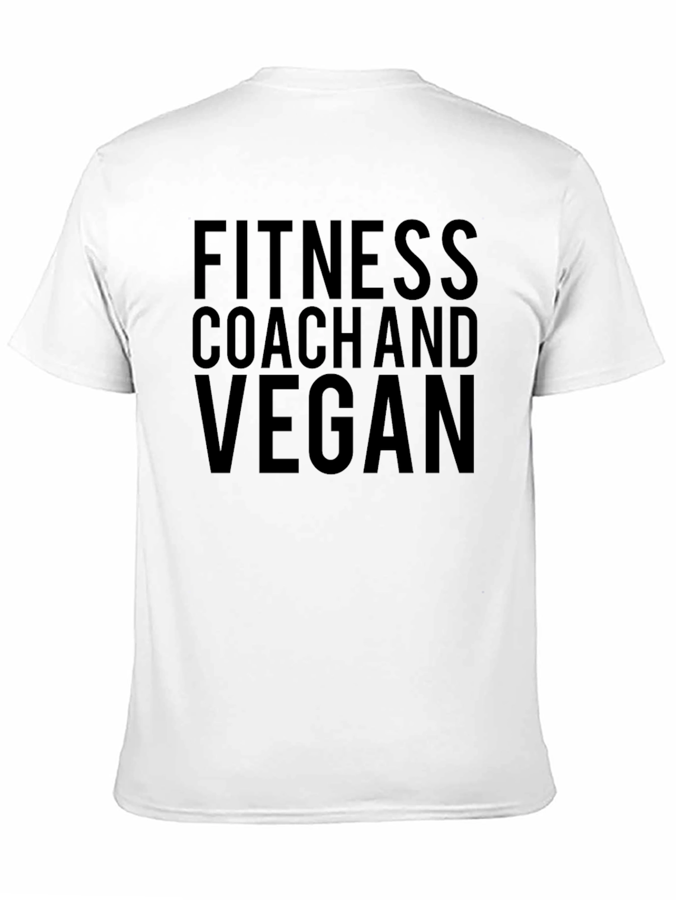 Fitness Coach and Vegan T-Shirt - Black