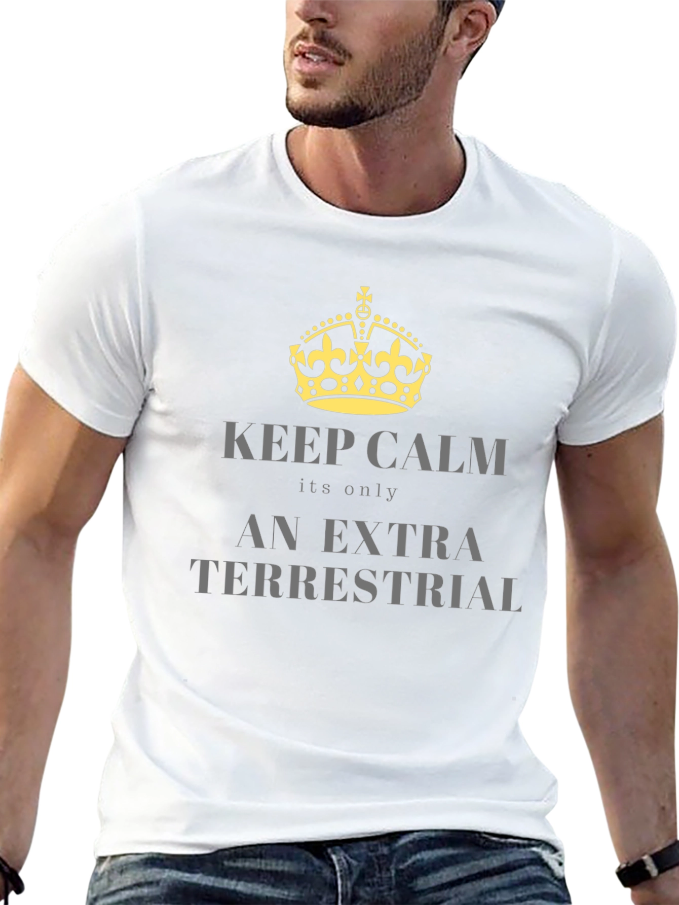 Keep Calm Extra Terrestrial Black T-Shirt