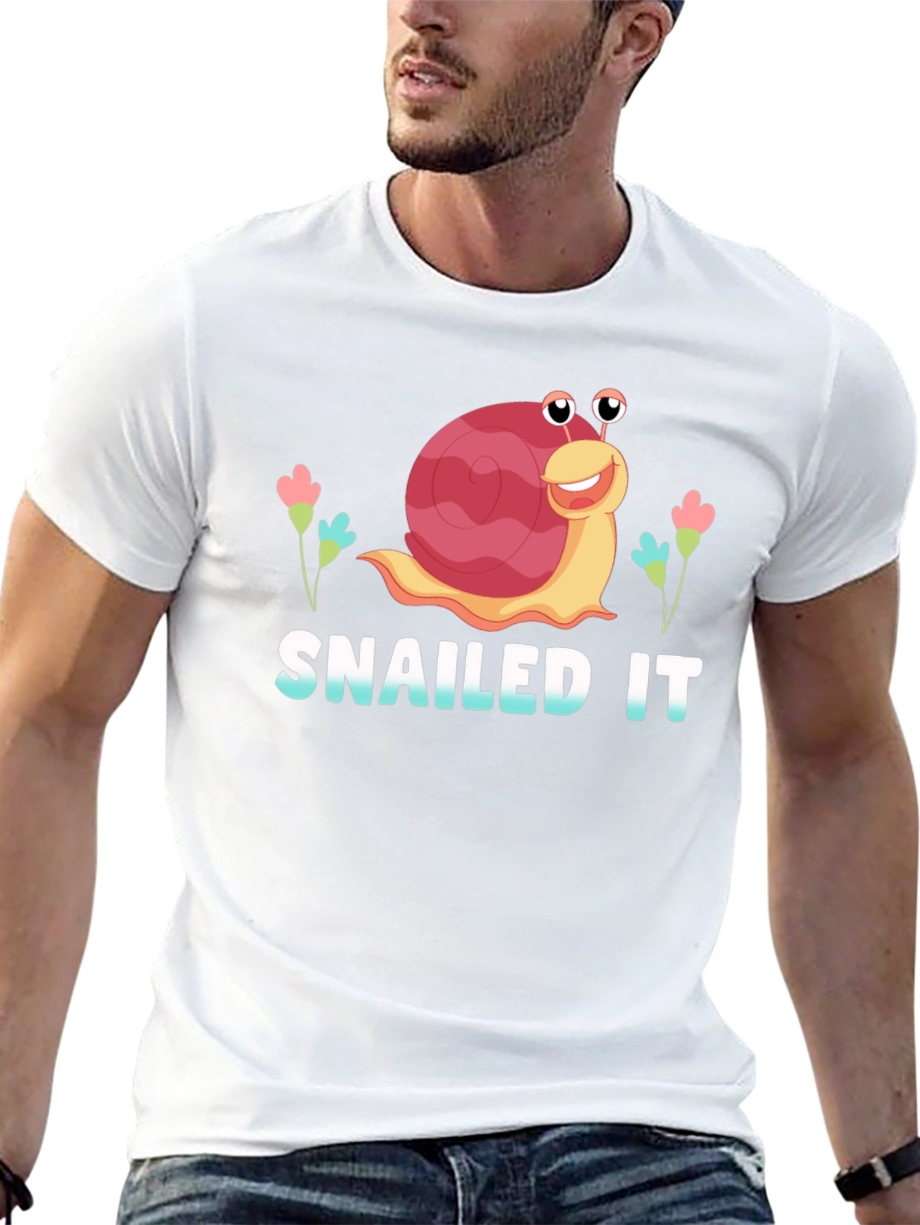 Snailed It! Funny Snail Graphic T-Shirt