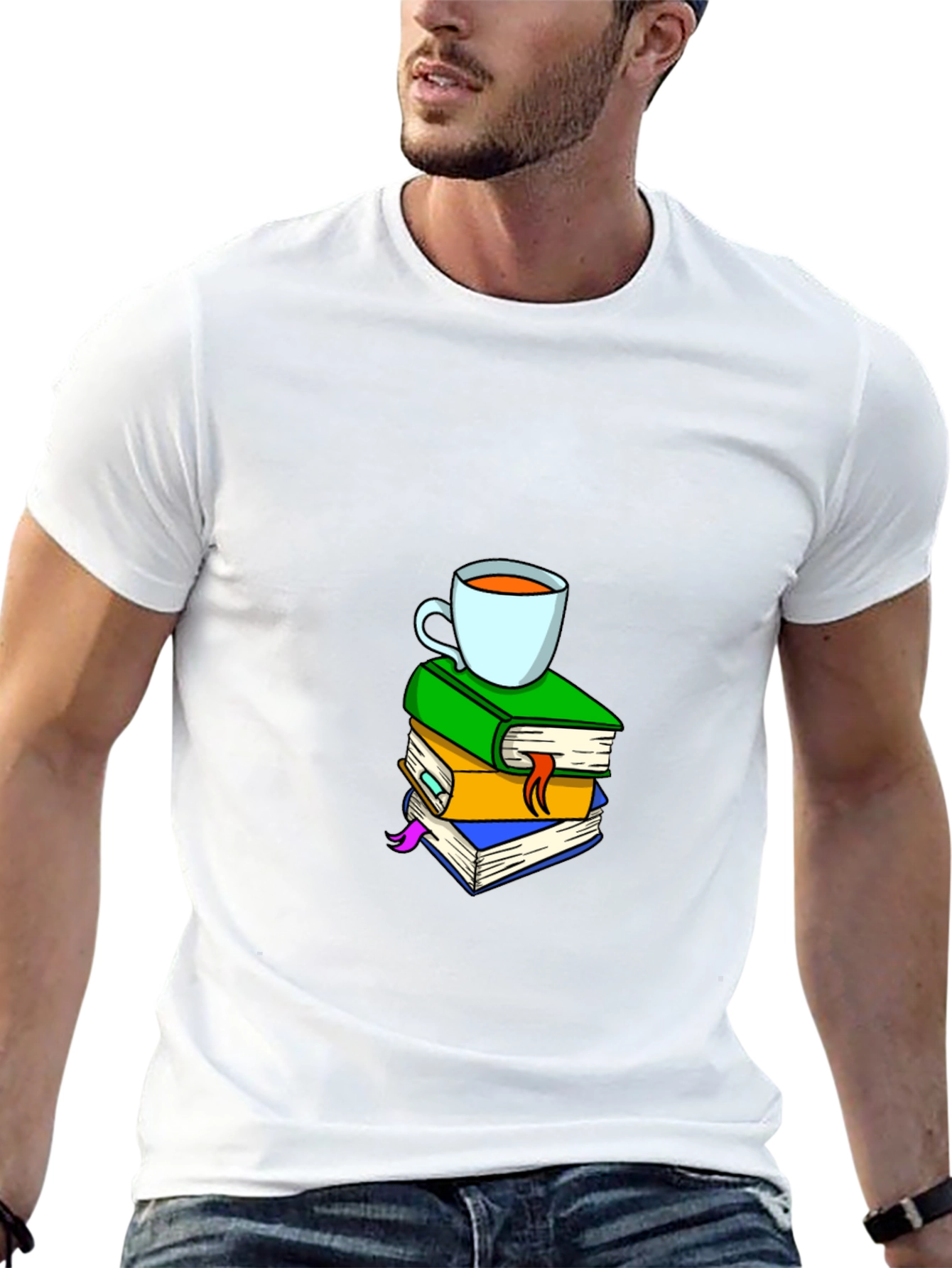 Book Stack & Coffee T-Shirt