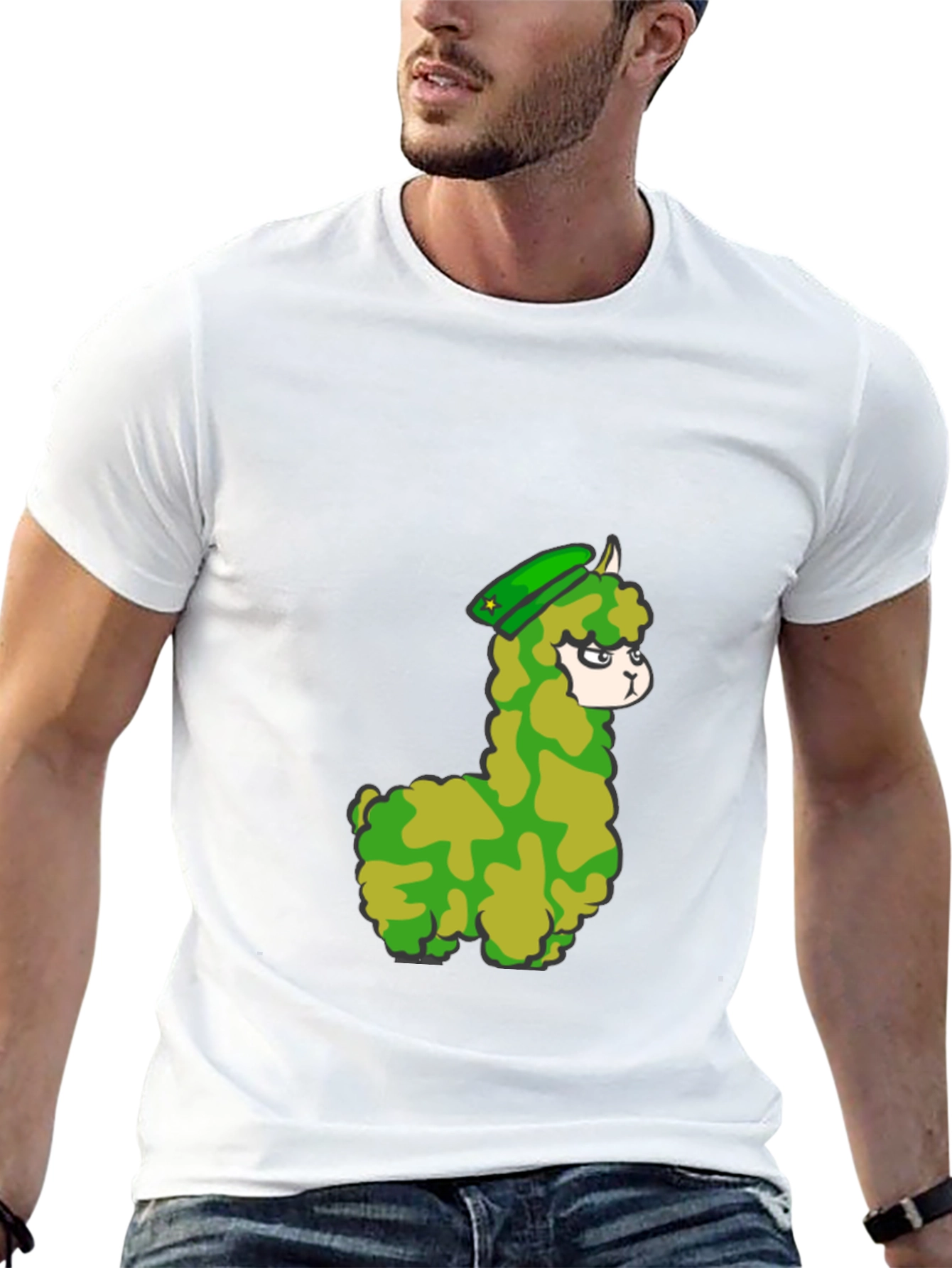 Alpaca Camo T-Shirt - Fun Novelty Tee
