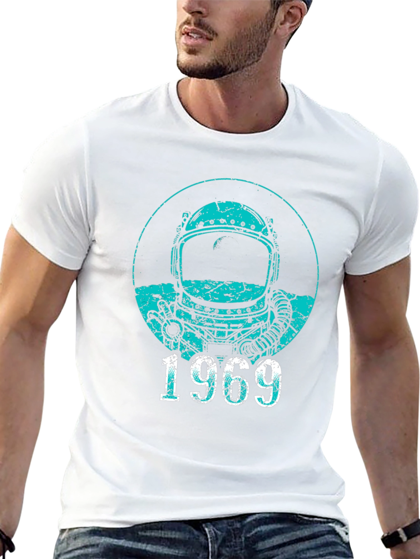 Retro 1969 Spaceman Graphic T-Shirt