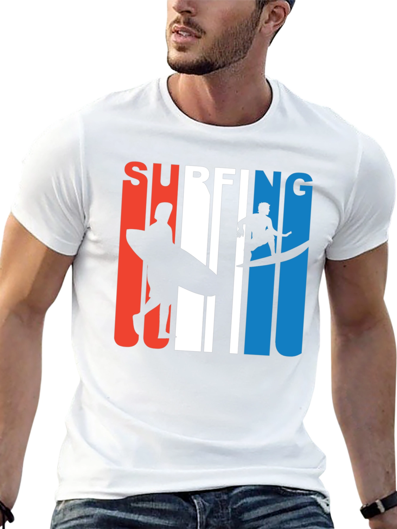 Surfing Graphic Tee - Stylish Cotton T-Shirt