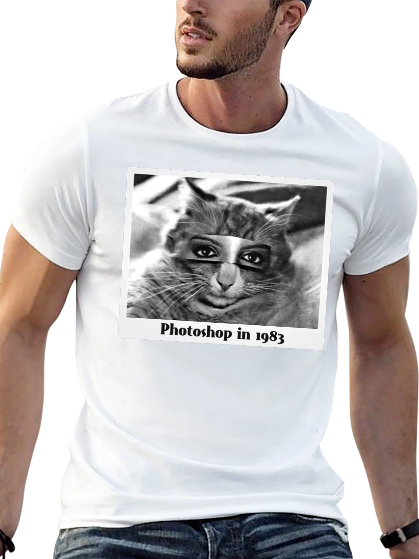 Retro Cat Photoshop T-Shirt