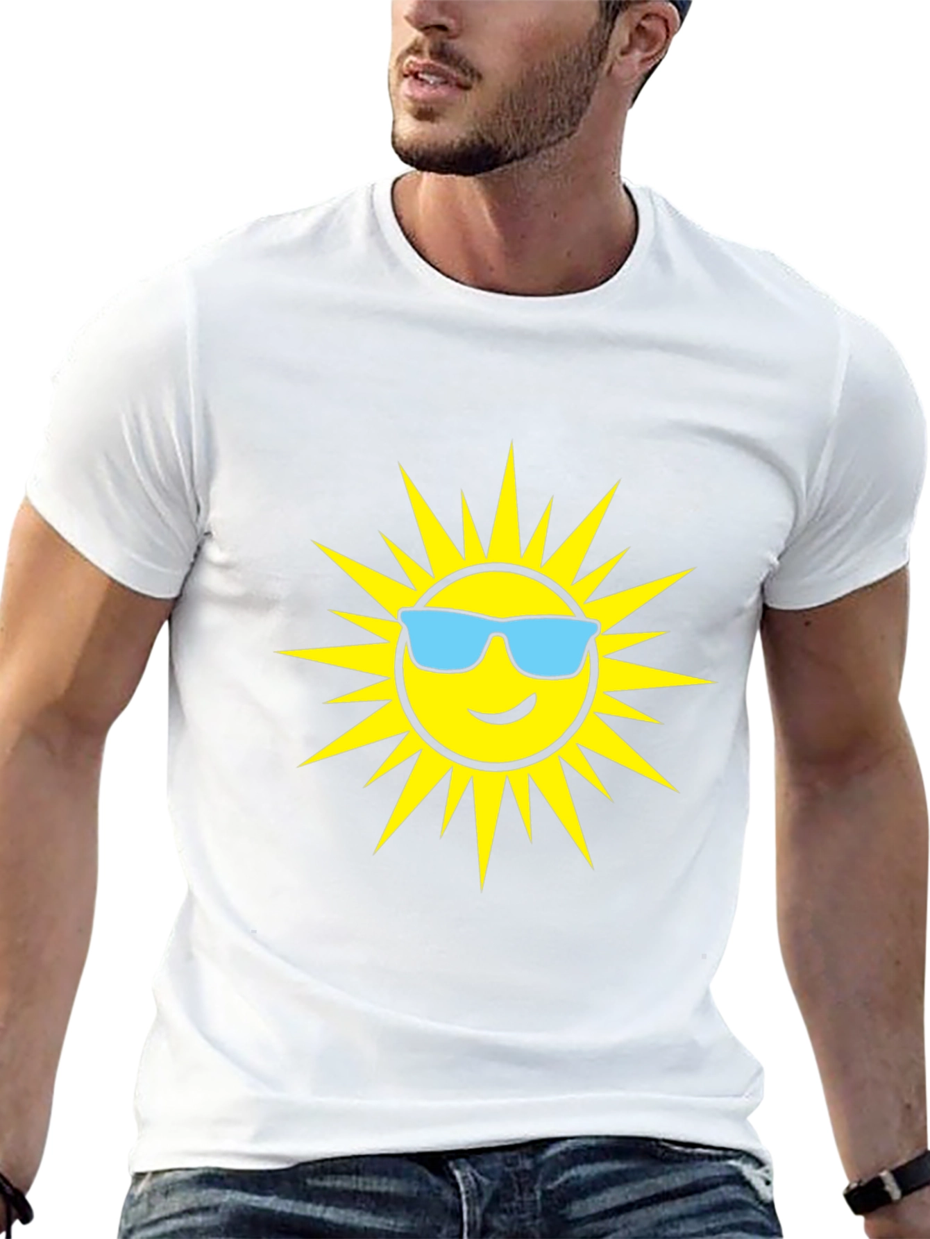 Cool Sun Graphic T-Shirt - Black Cotton Tee