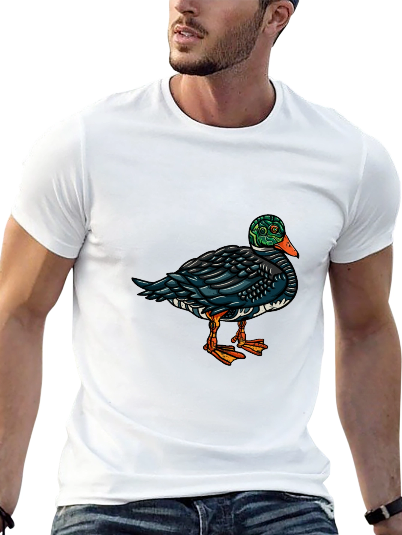 Duck Graphic Tee - Cool Animal Design