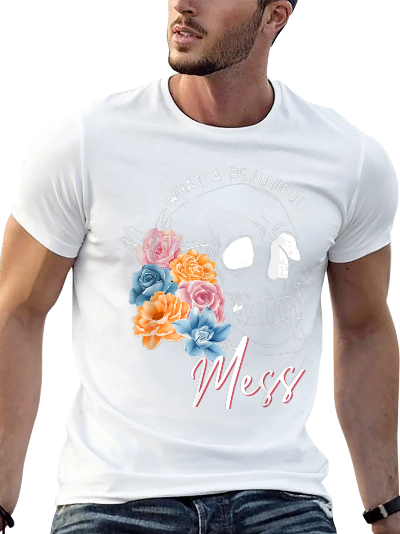 Beautiful Mess Skull Graphic Tee