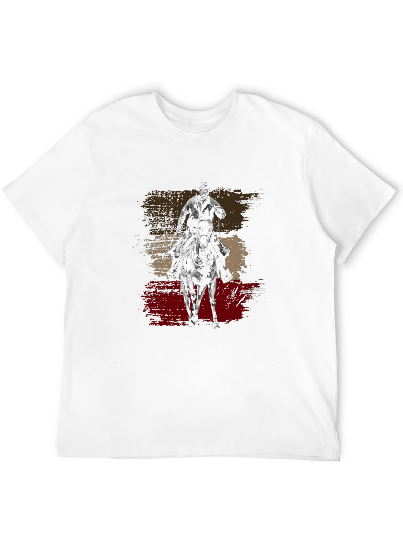 Equestrian Print Tee - Black Graphic T-Shirt