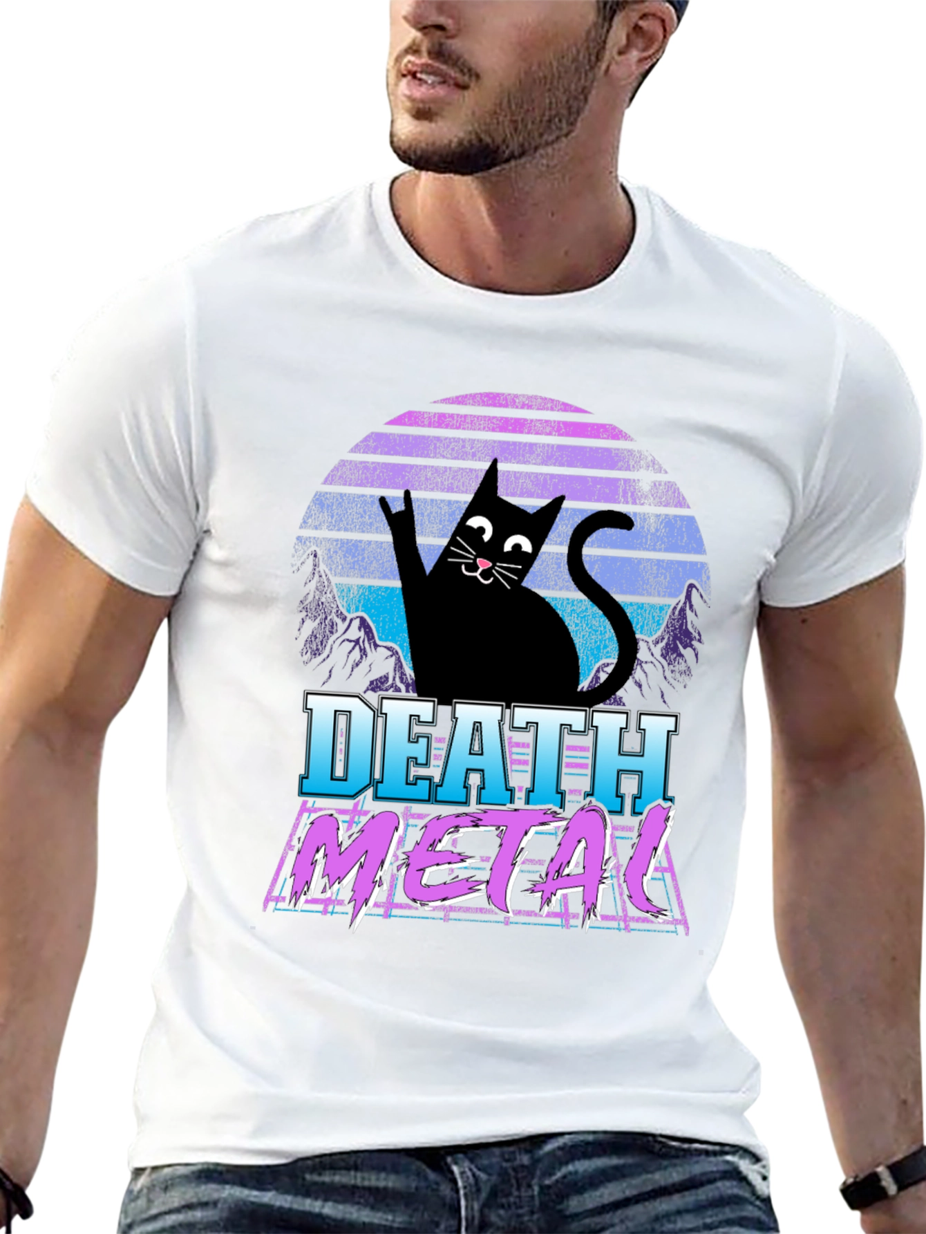 Death Metal Cat T-Shirt - Rock On!