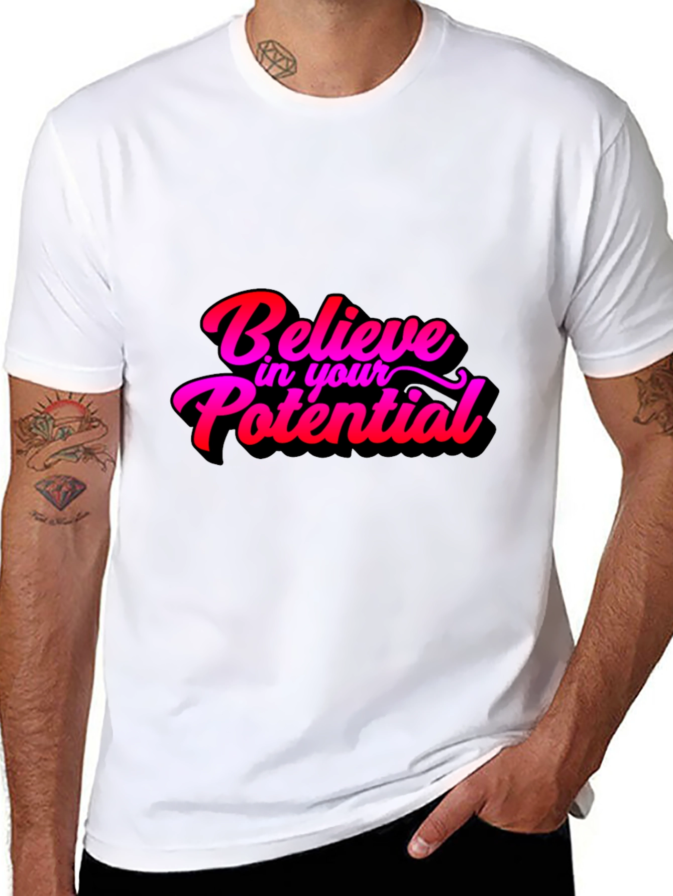 Believe in Your Potential Black T-Shirt