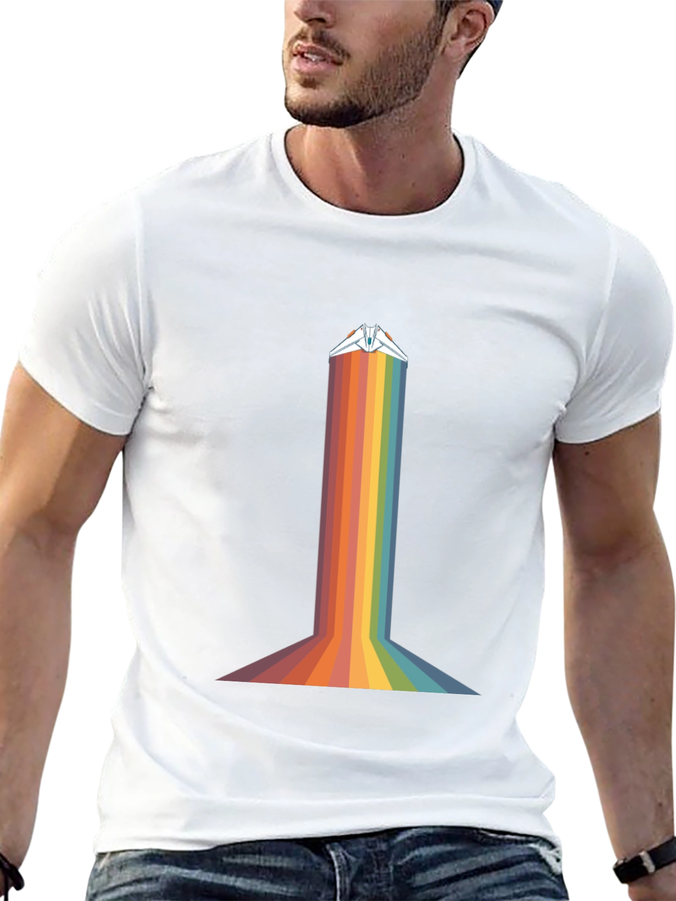 Rainbow Spaceship T-Shirt