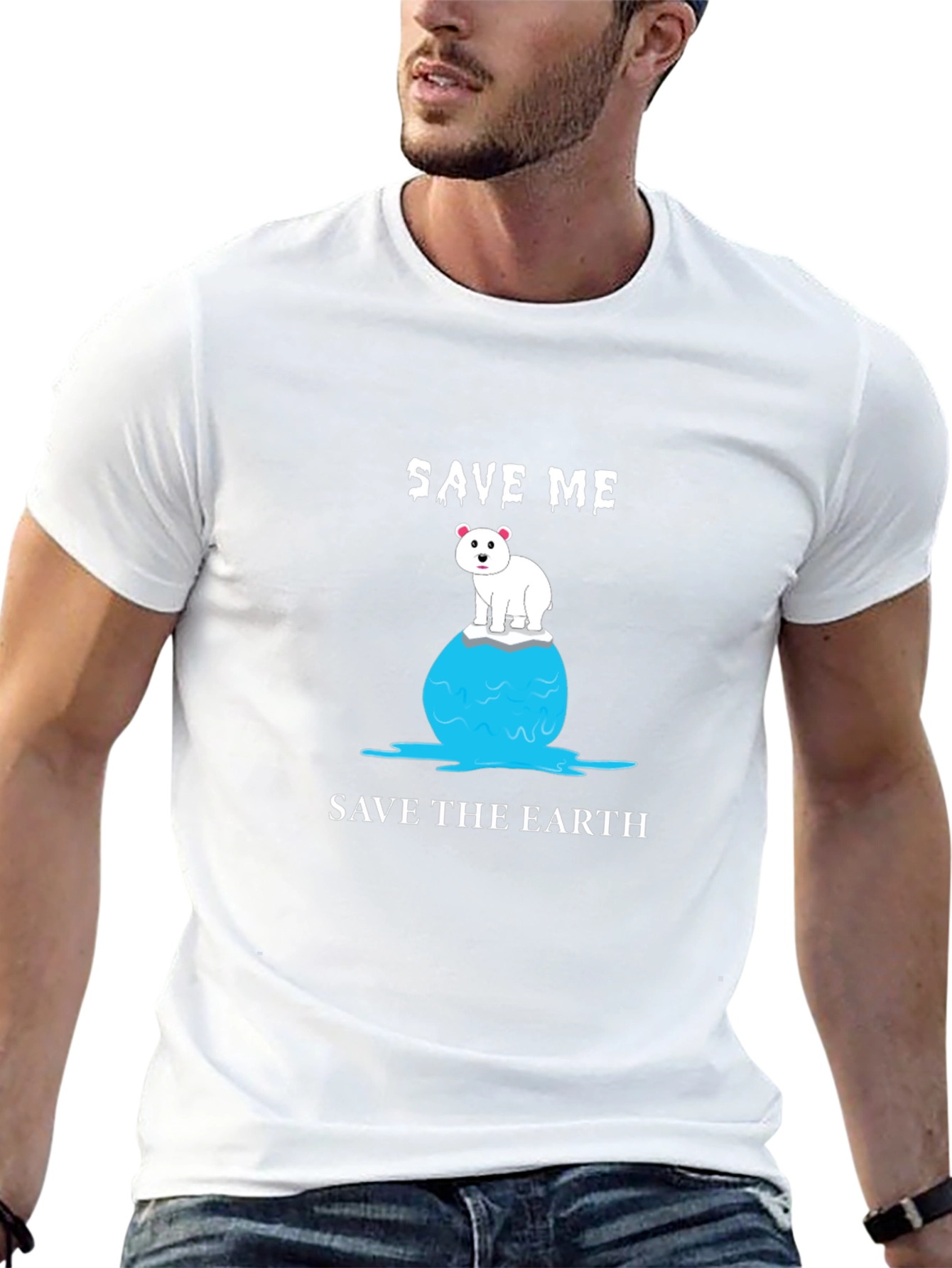 Save the Earth Polar Bear Graphic Tee