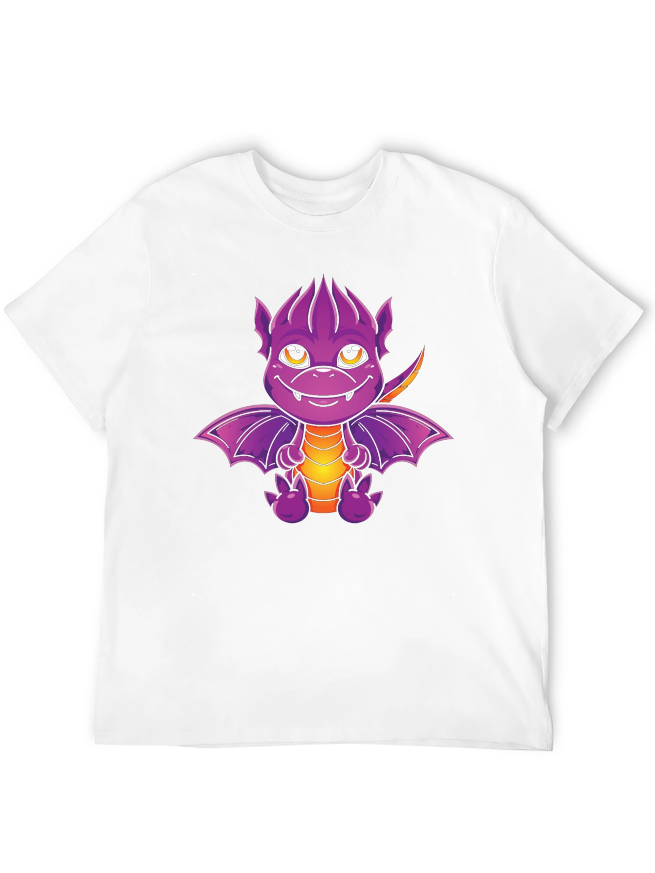 Purple Dragon Graphic Tee - Cute Cartoon Design