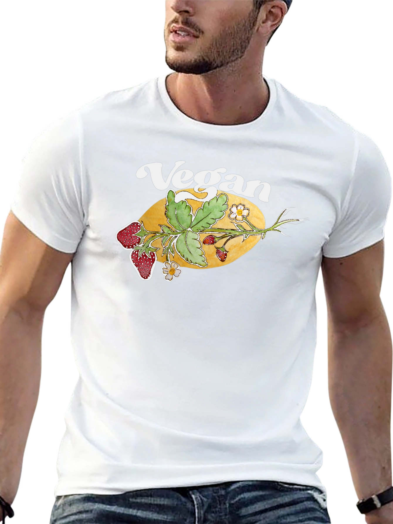 Vegan Strawberry Graphic T-Shirt