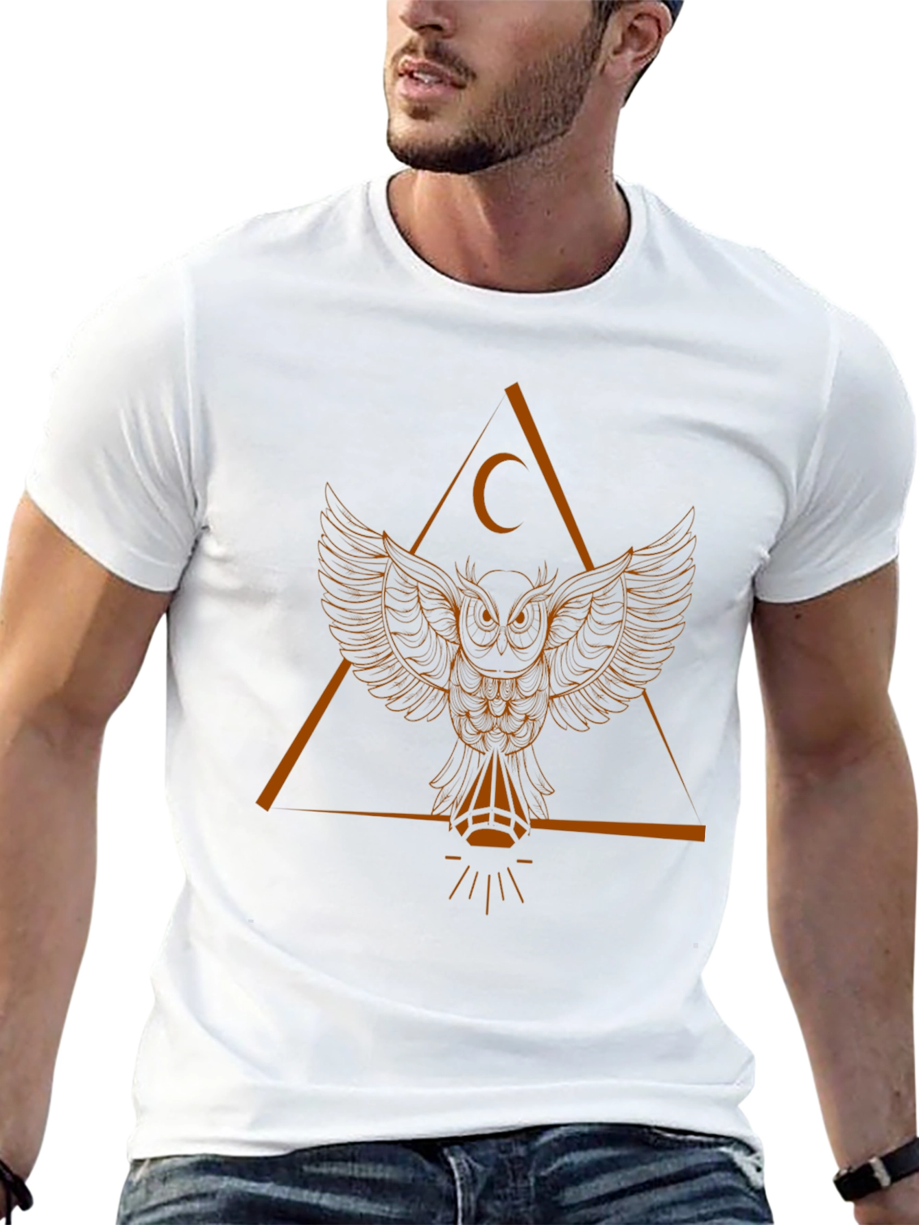 Owl Triangle Graphic T-Shirt