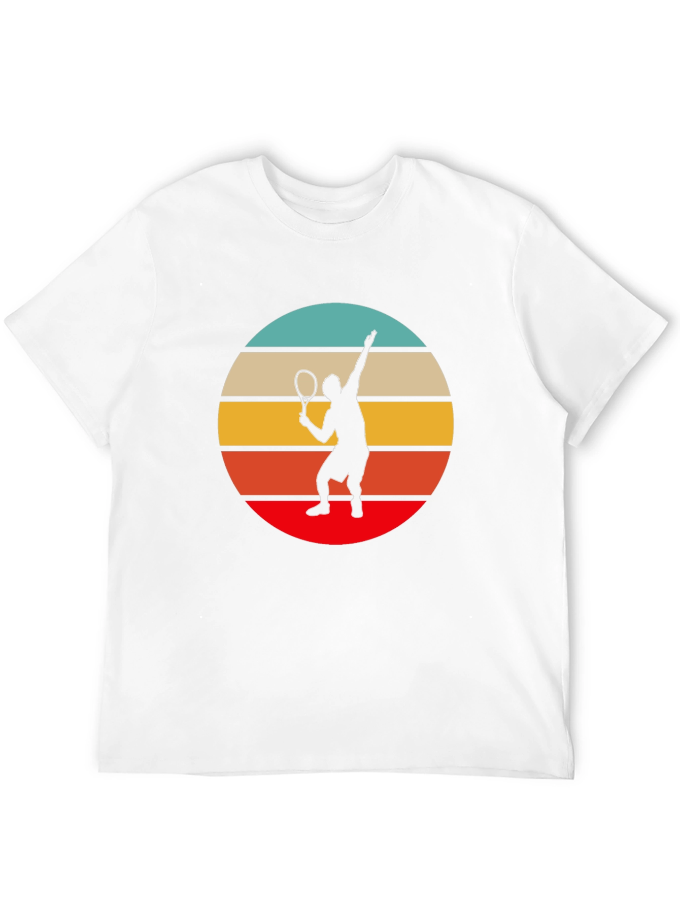 Retro Tennis Player Graphic T-Shirt