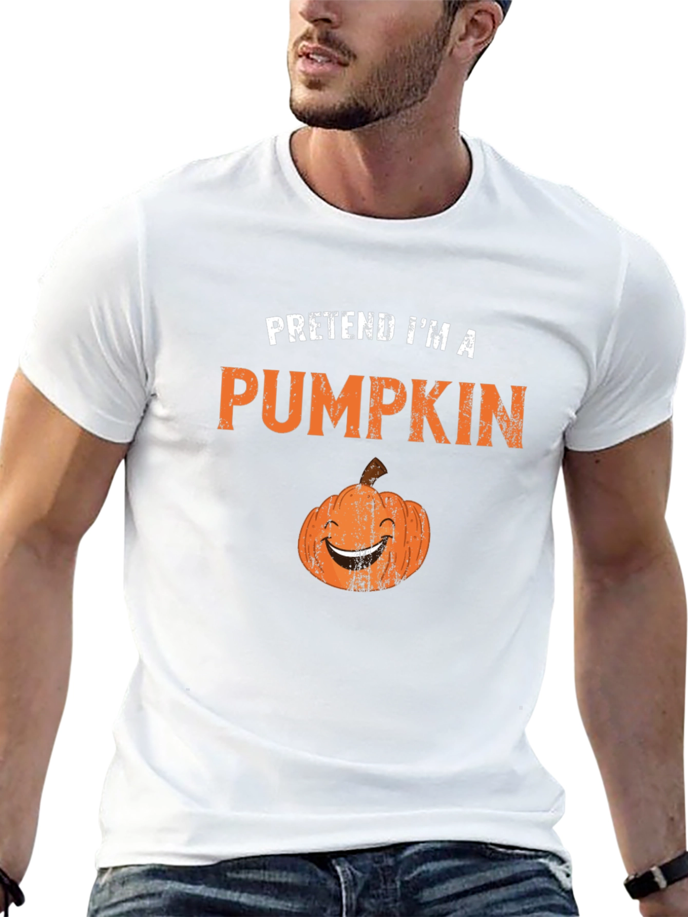 Pretend Im A Pumpkin Halloween T-Shirt