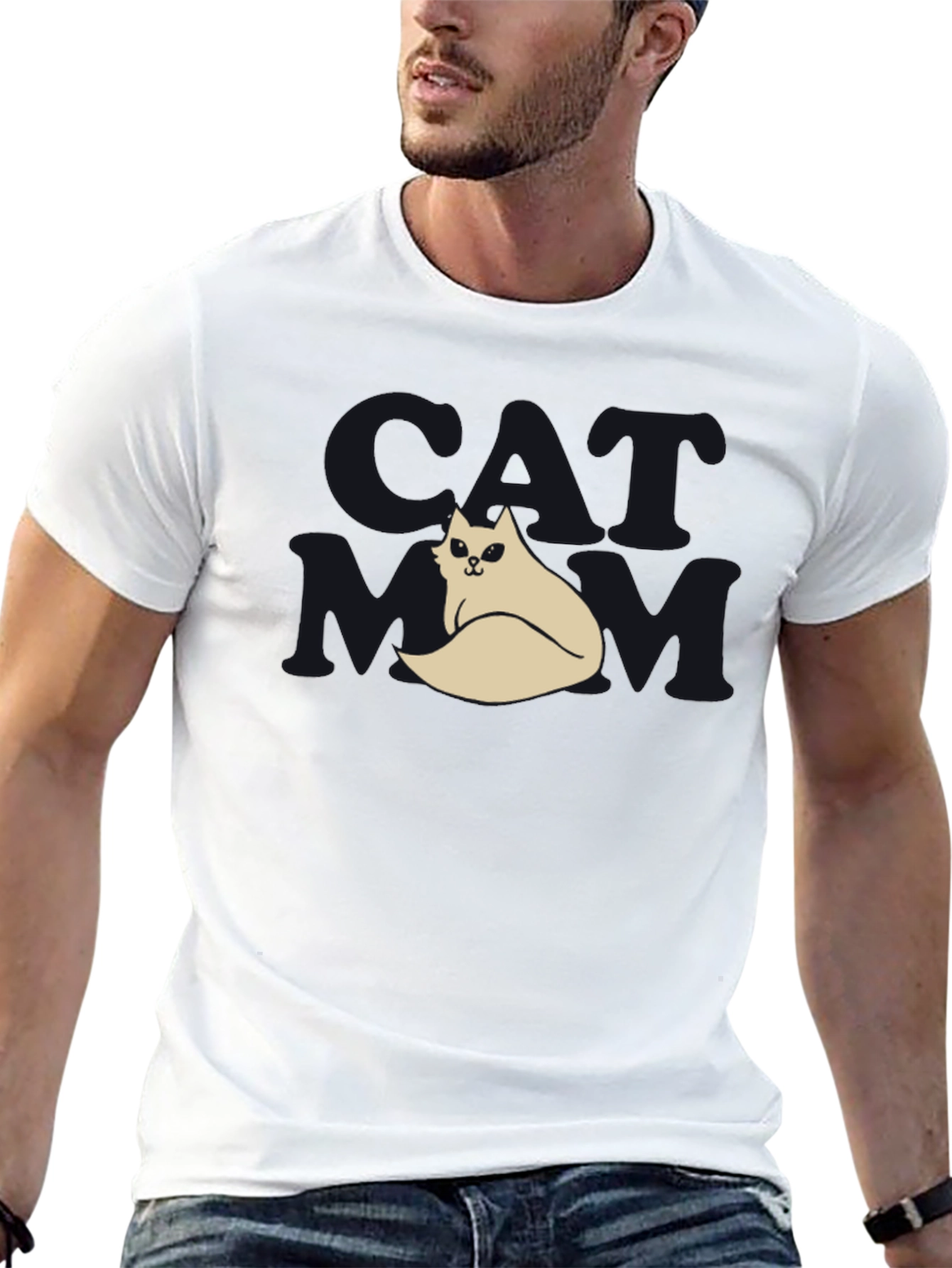 Cool Cat T-Shirt - Black Funny Design