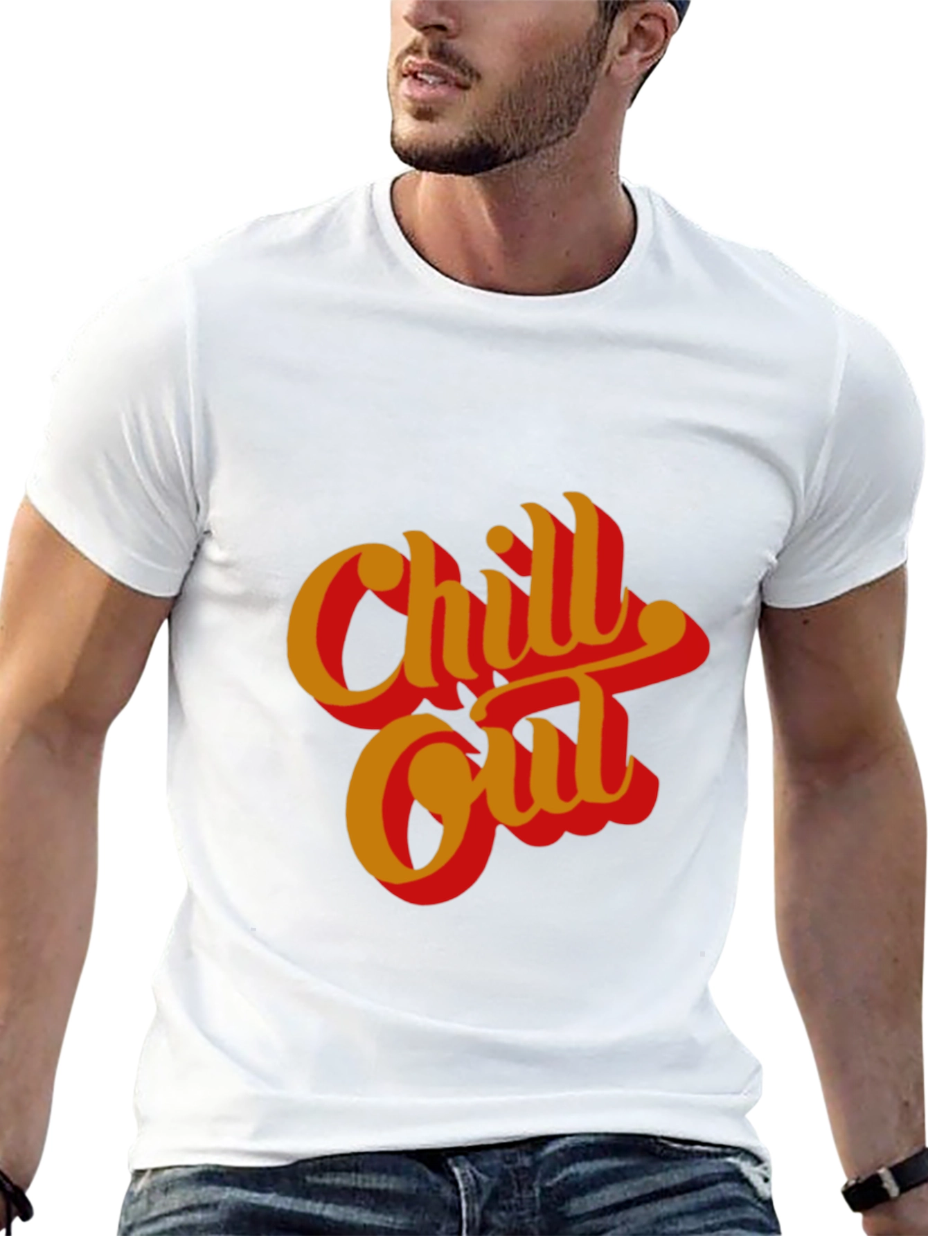 Chill Out Graphic Tee - Retro Style Black T-Shirt