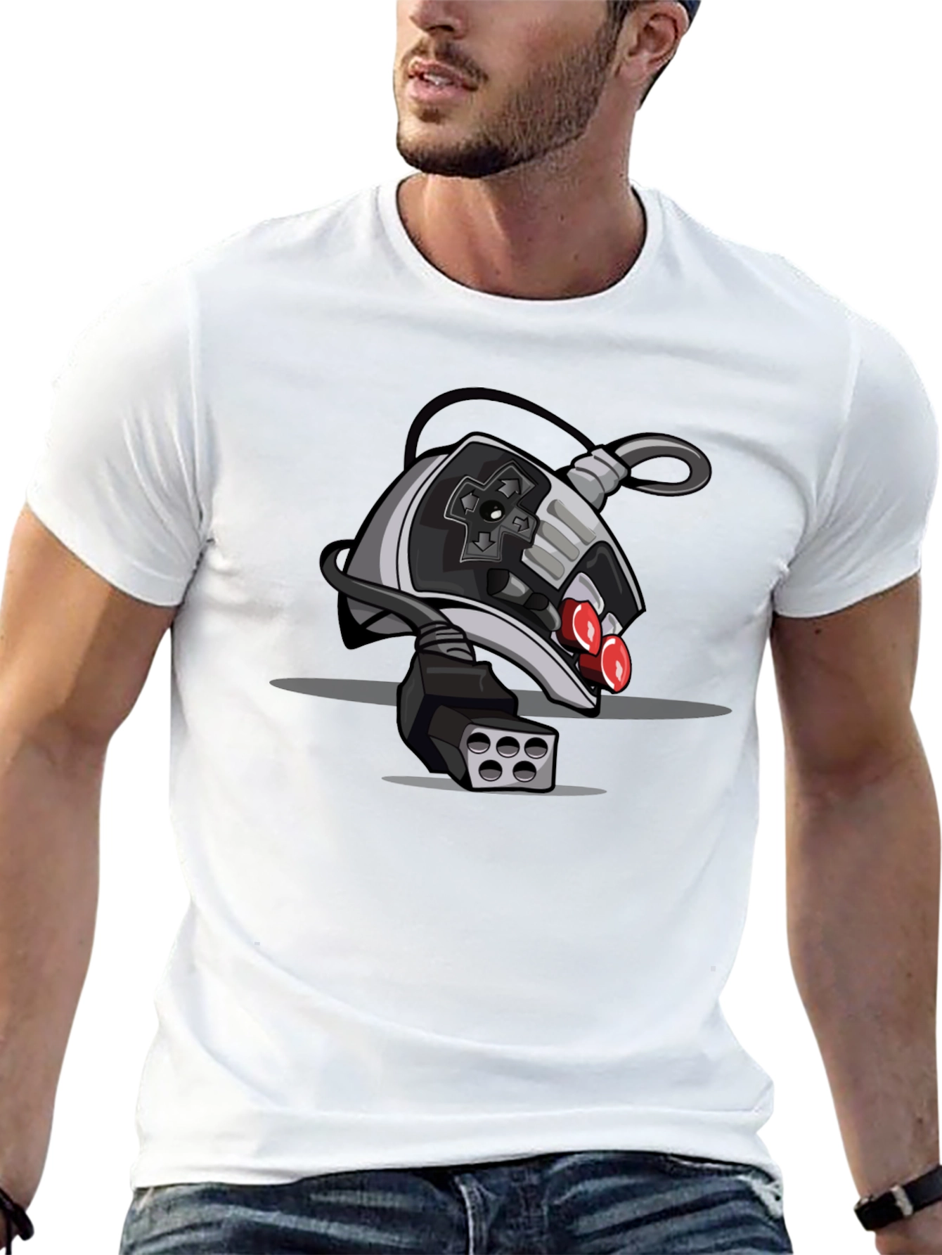 Retro Game Controller T-Shirt - Black
