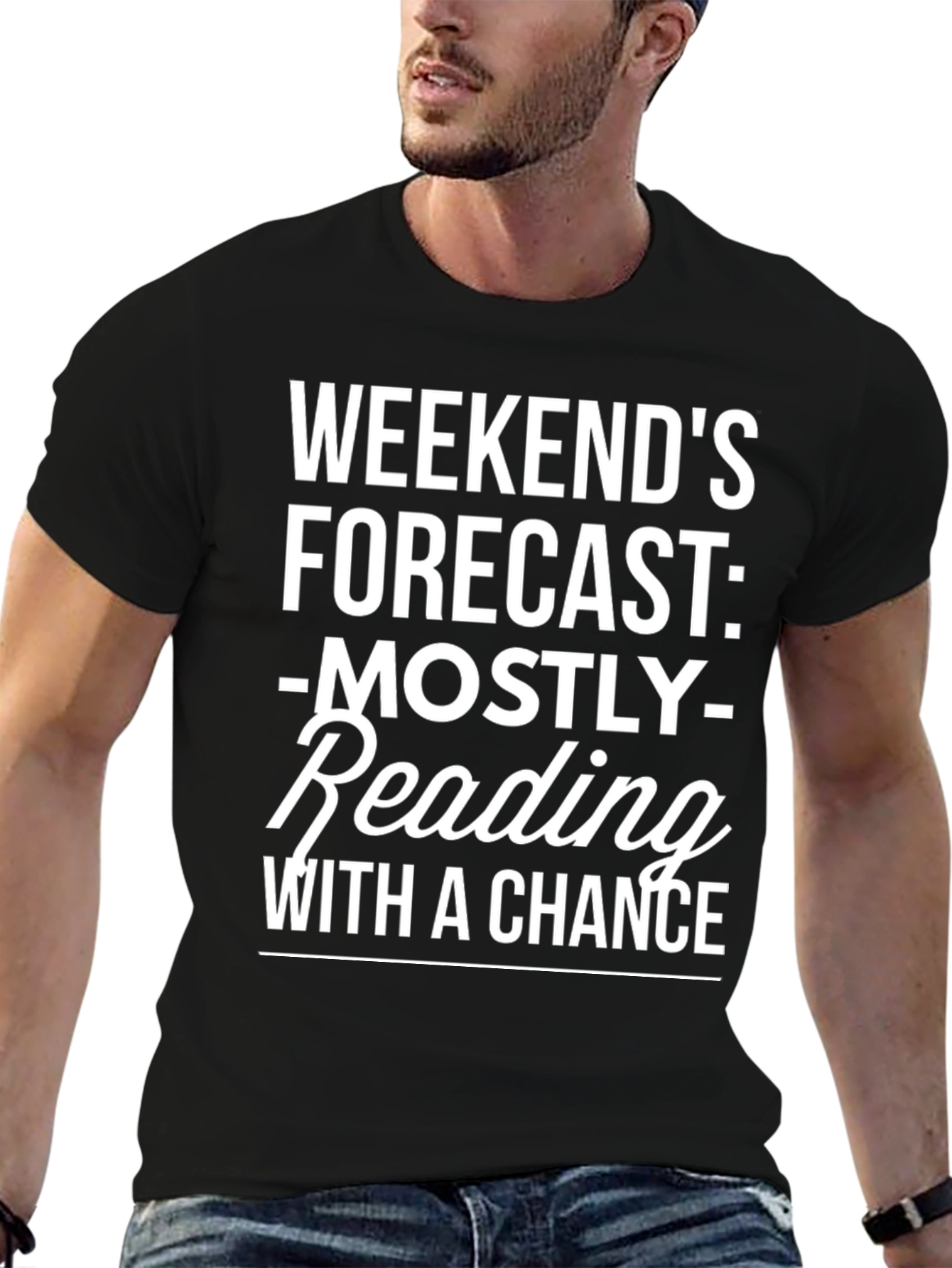 Weekend Reading Forecast Graphic T-Shirt