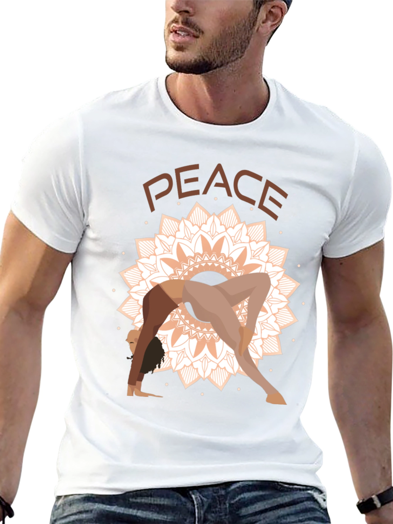 Peace Yoga Mandala Graphic Tee - Unisex