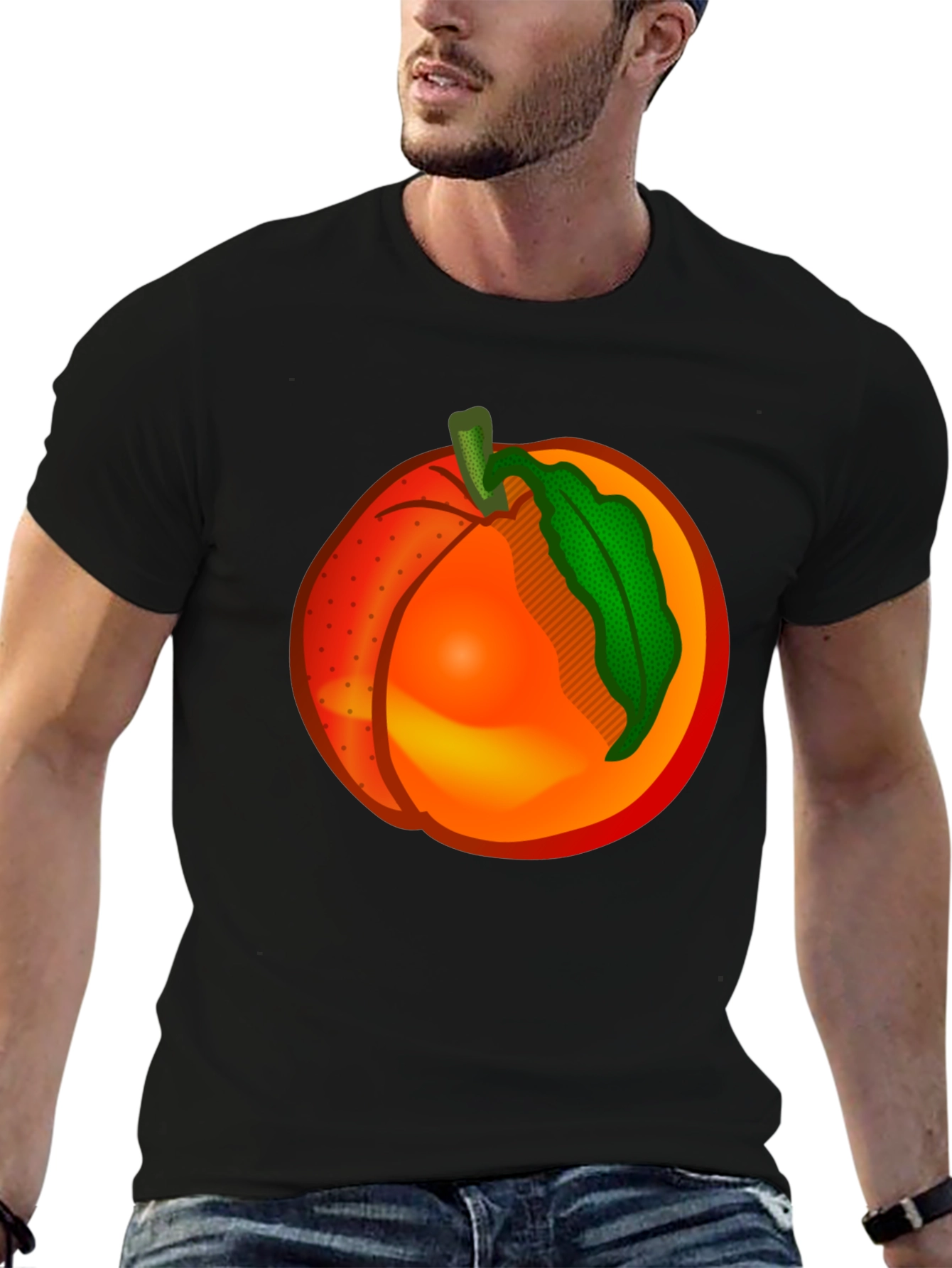 Peach Graphic T-Shirt - Fruity Fashion