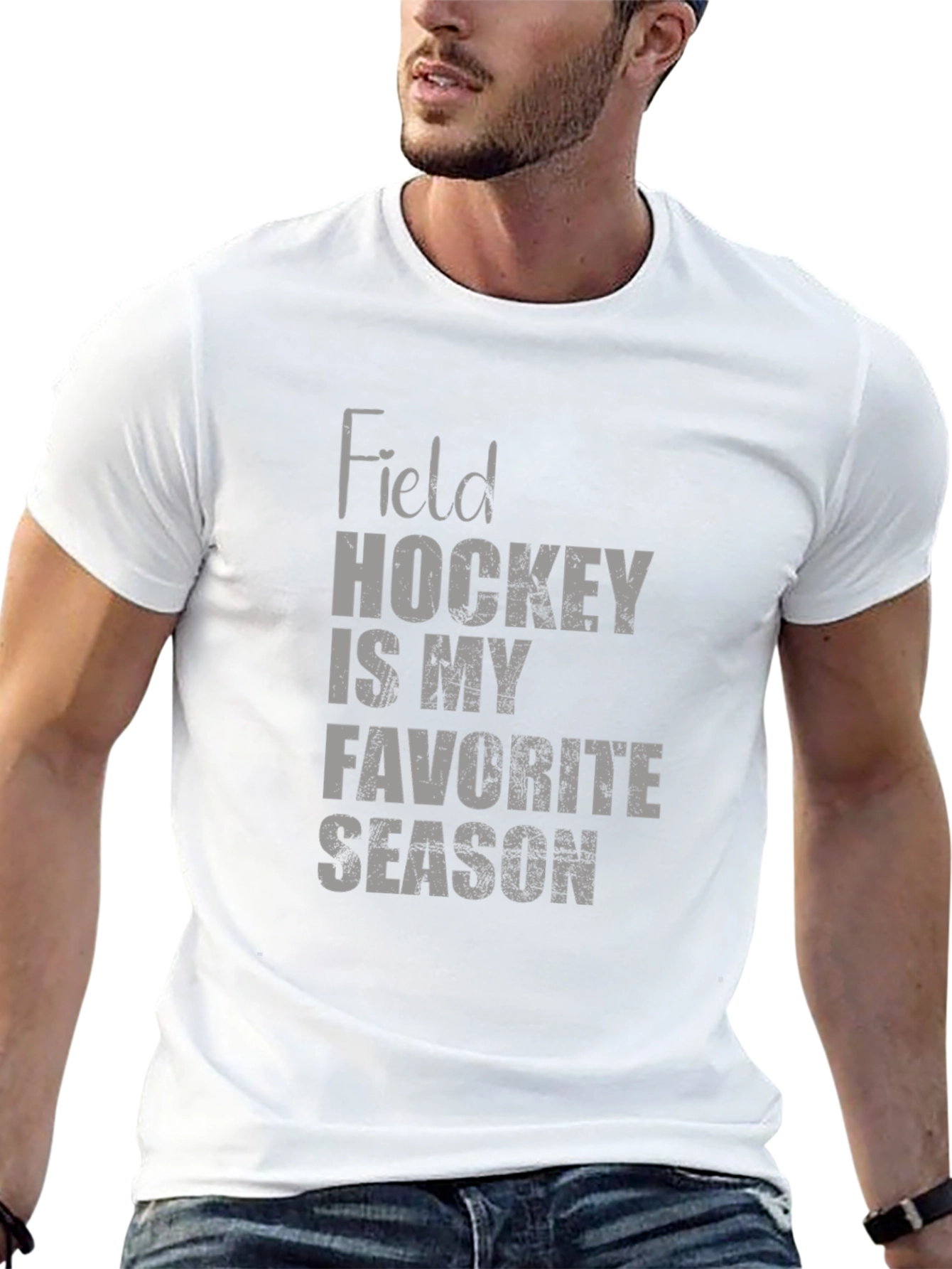 Field Hockey Favorite Season Black Graphic Tee