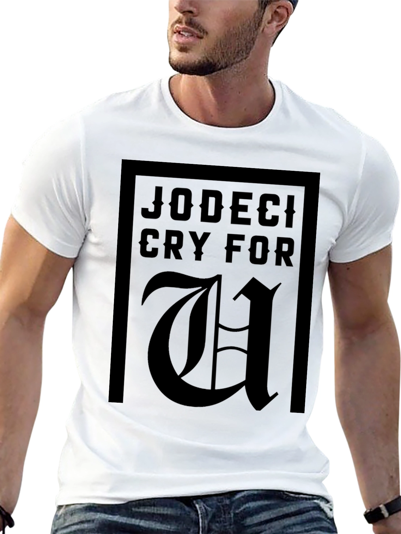 Jodeci Cry For U Graphic Print Black T-Shirt