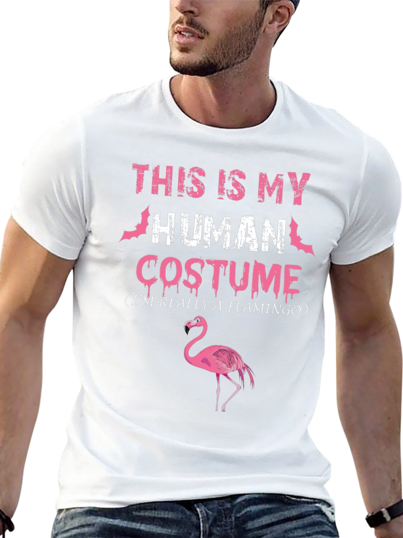 Funny Flamingo Halloween Costume T-Shirt