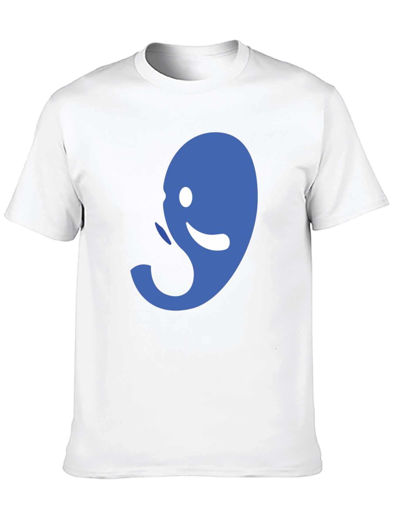 Abstract Blue Graphic Print Mens Black Tee