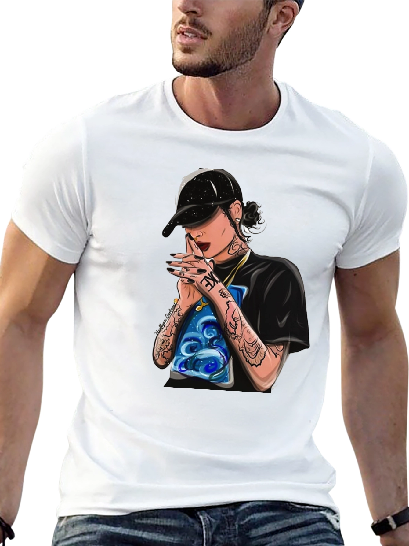 Stylish Black T-Shirt with Kehlani Graphic