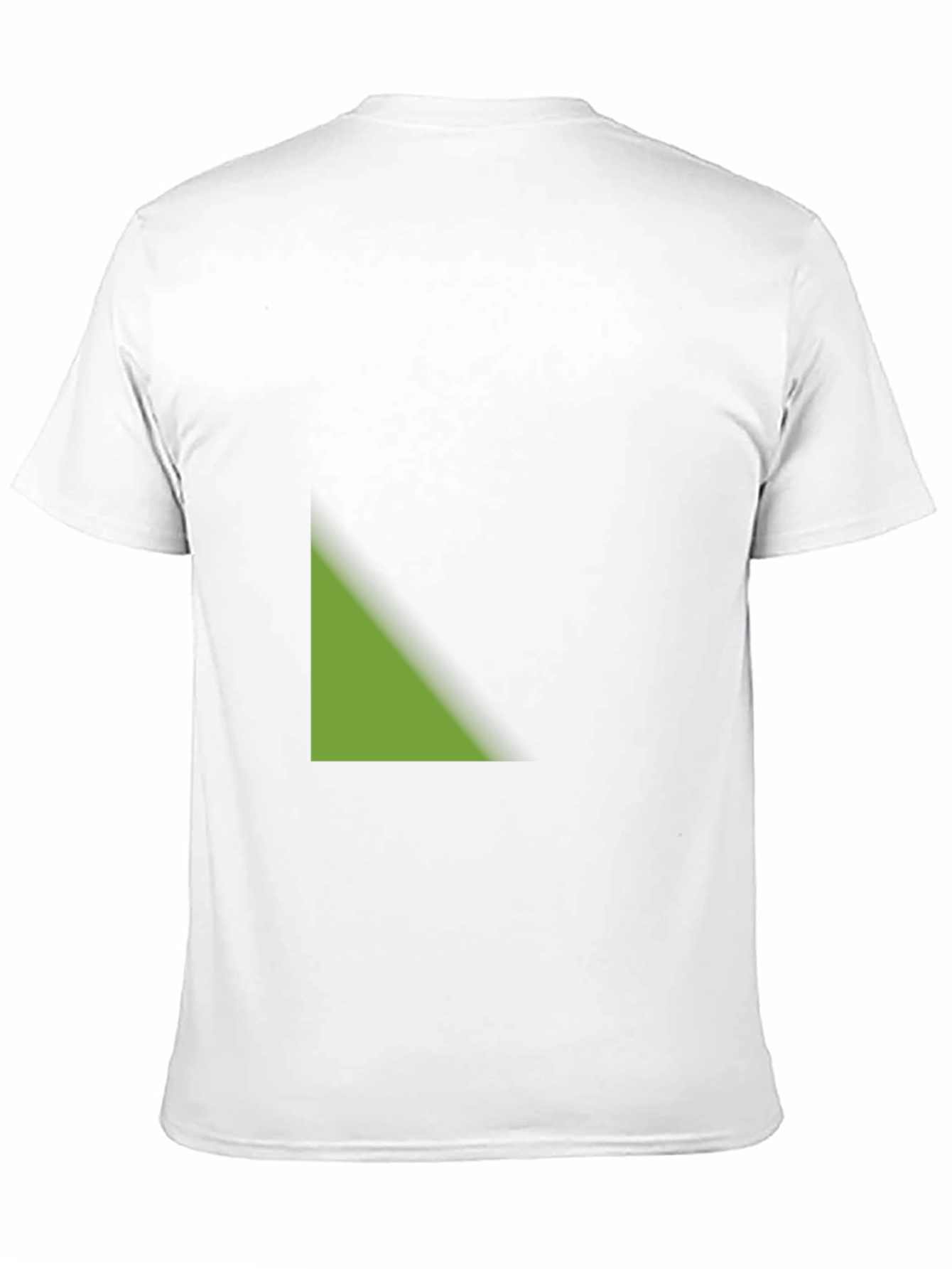 Modern Black Tee with Geometric Green Detail