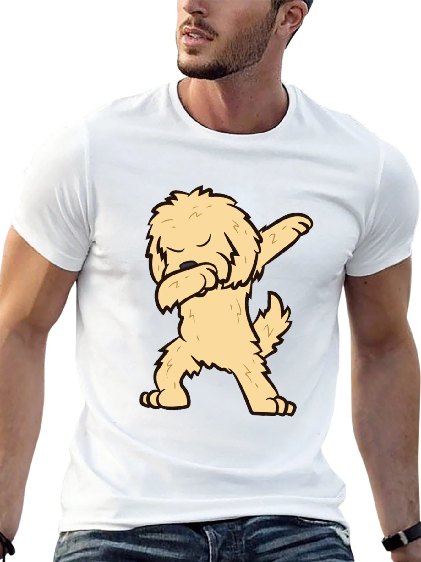 Dabbing Dog T-Shirt - Cool Graphic Tee