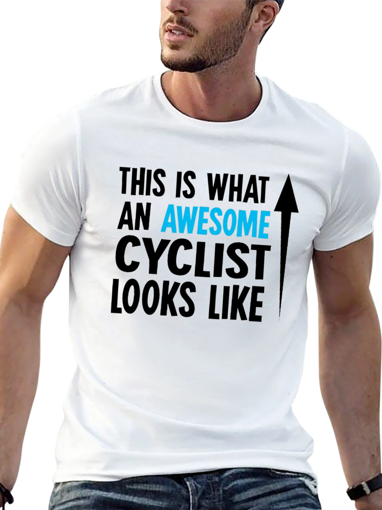 Awesome Cyclist Graphic Tee - Black
