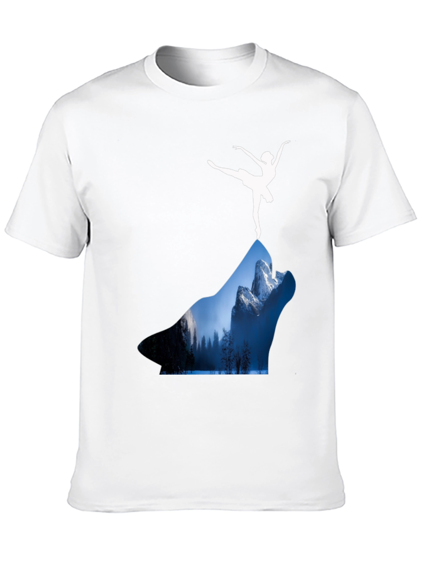 Wolf Landscape T-Shirt - Ballerina Design