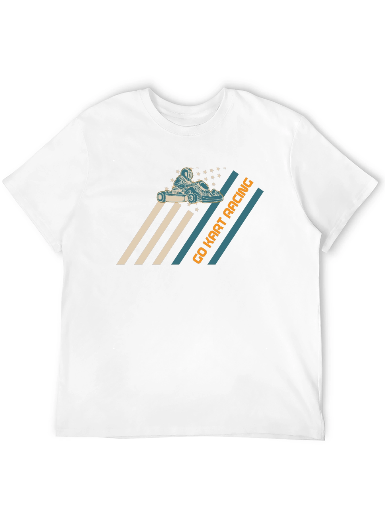 Go Kart Racing Graphic Tee - Black Cotton T-Shirt