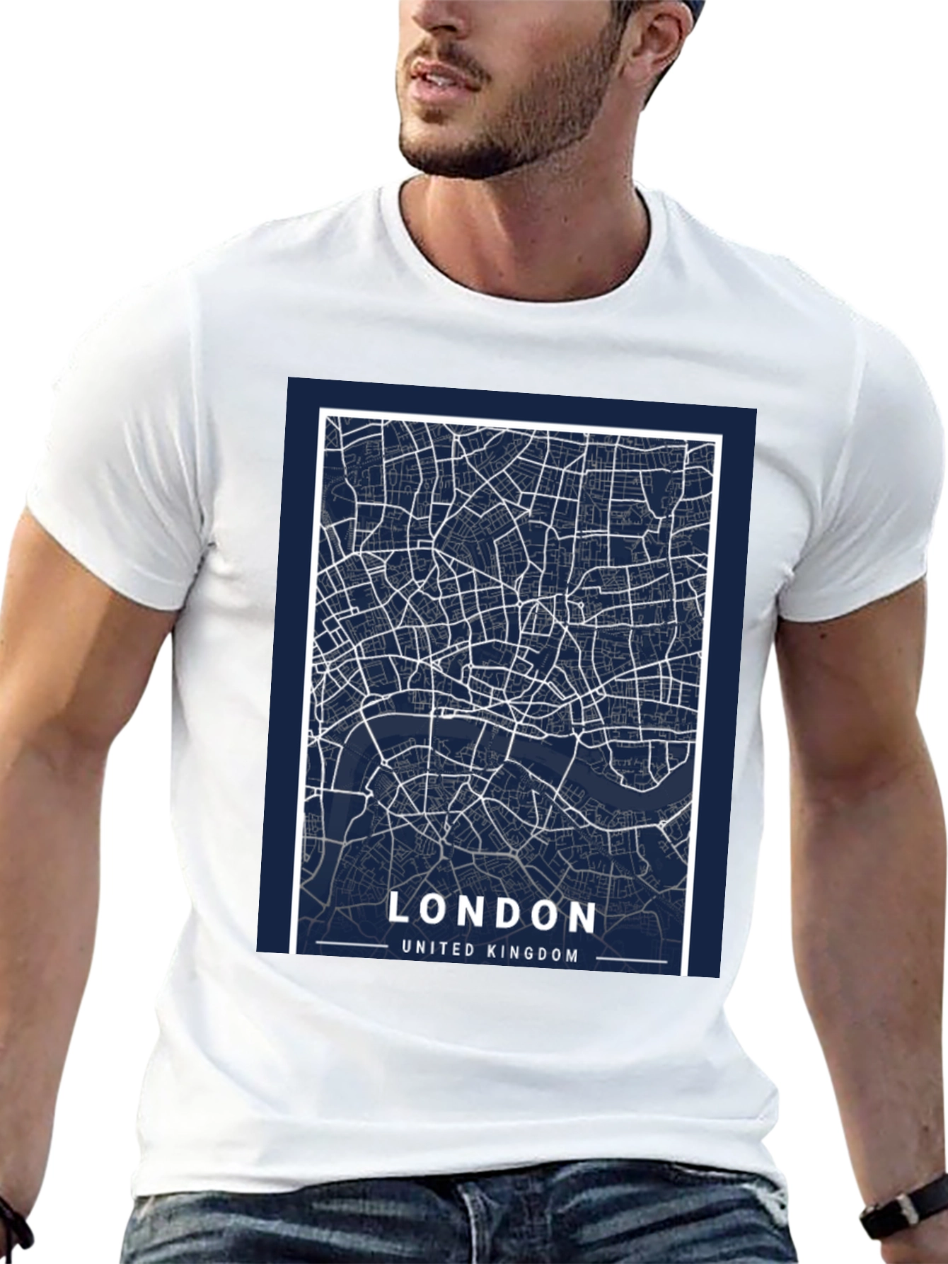 London Map Graphic T-Shirt - Black