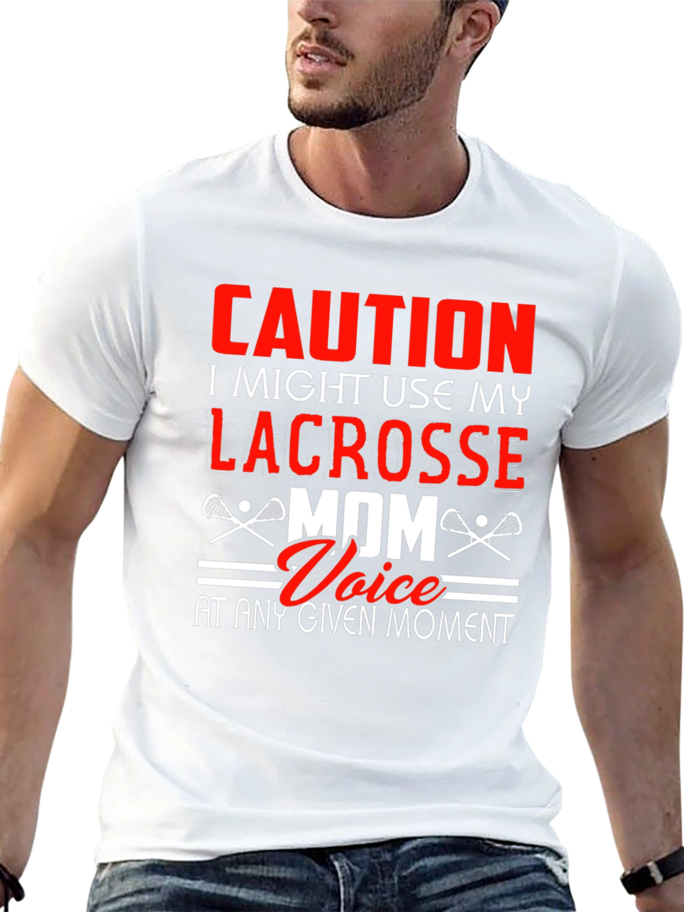 Caution Lacrosse Mom T-Shirt