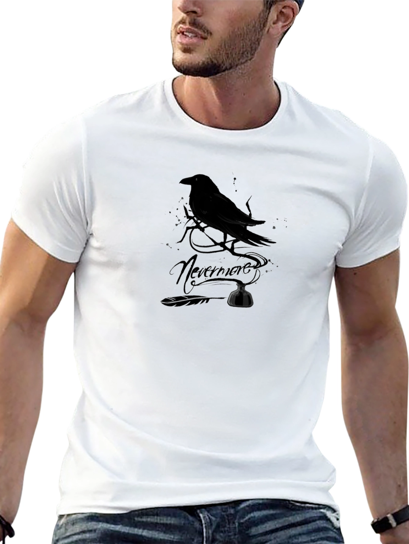 Raven Nevermore Graphic Tee - Black