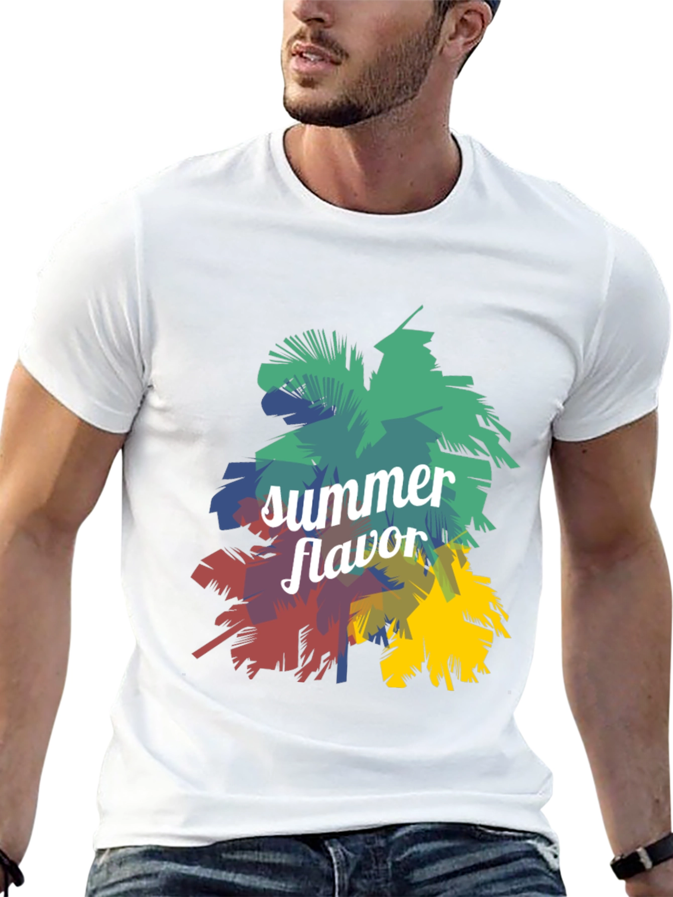 Summer Flavor Graphic Print Black T-Shirt