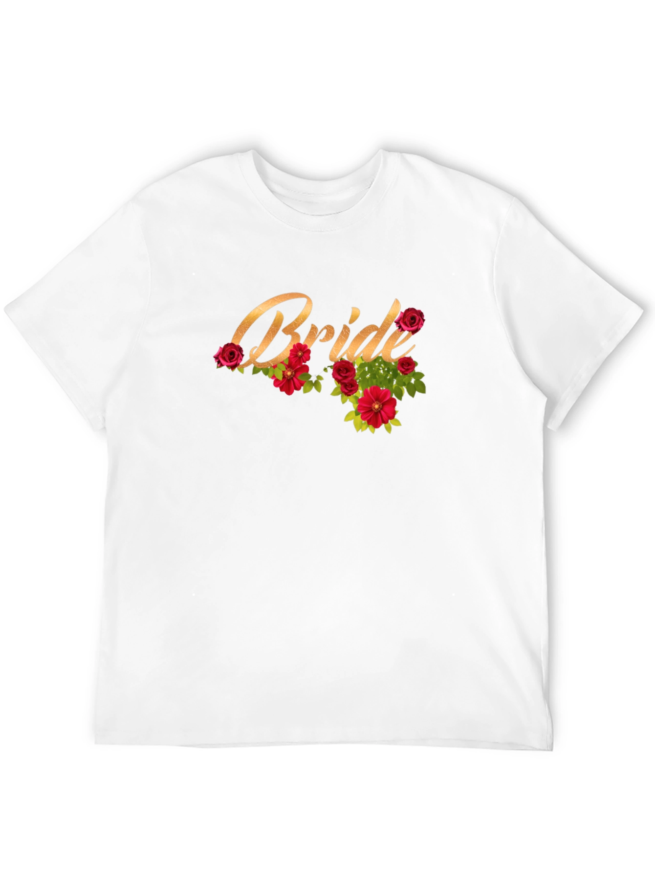 Bride T-Shirt with Floral Design