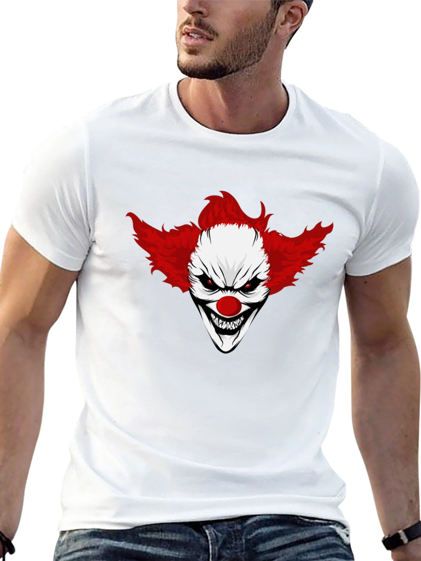 Creepy Clown Graphic Black T-Shirt