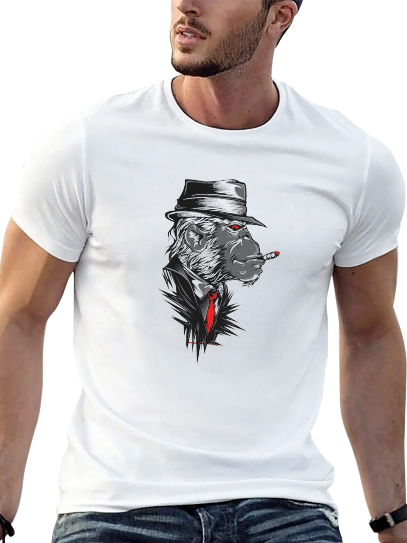 Gangster Monkey T-Shirt - Black