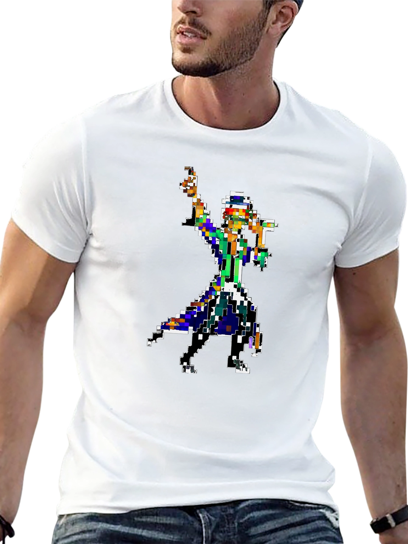 Pixel Art Retro Gaming Black T-Shirt