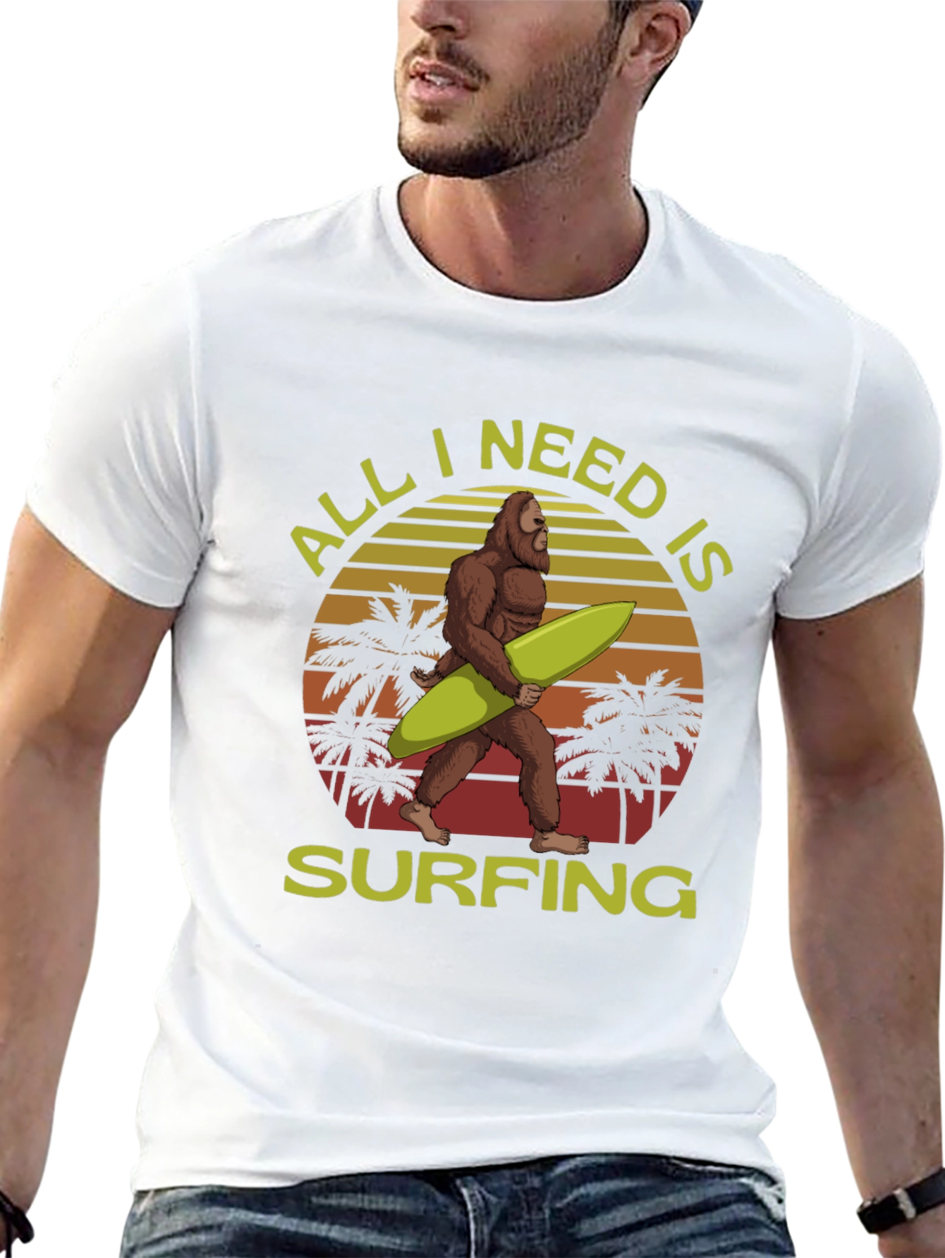 Sasquatch Surfing T-Shirt