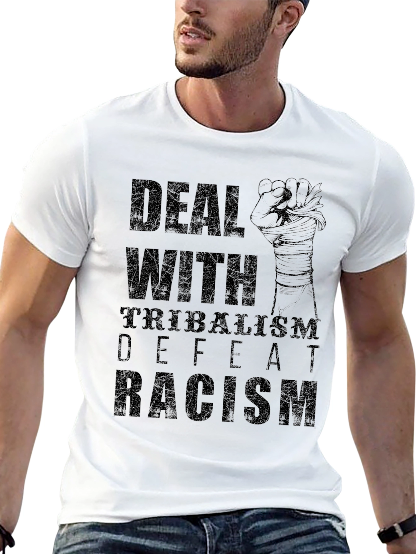 Deal With Tribalism Defeat Racism T-Shirt