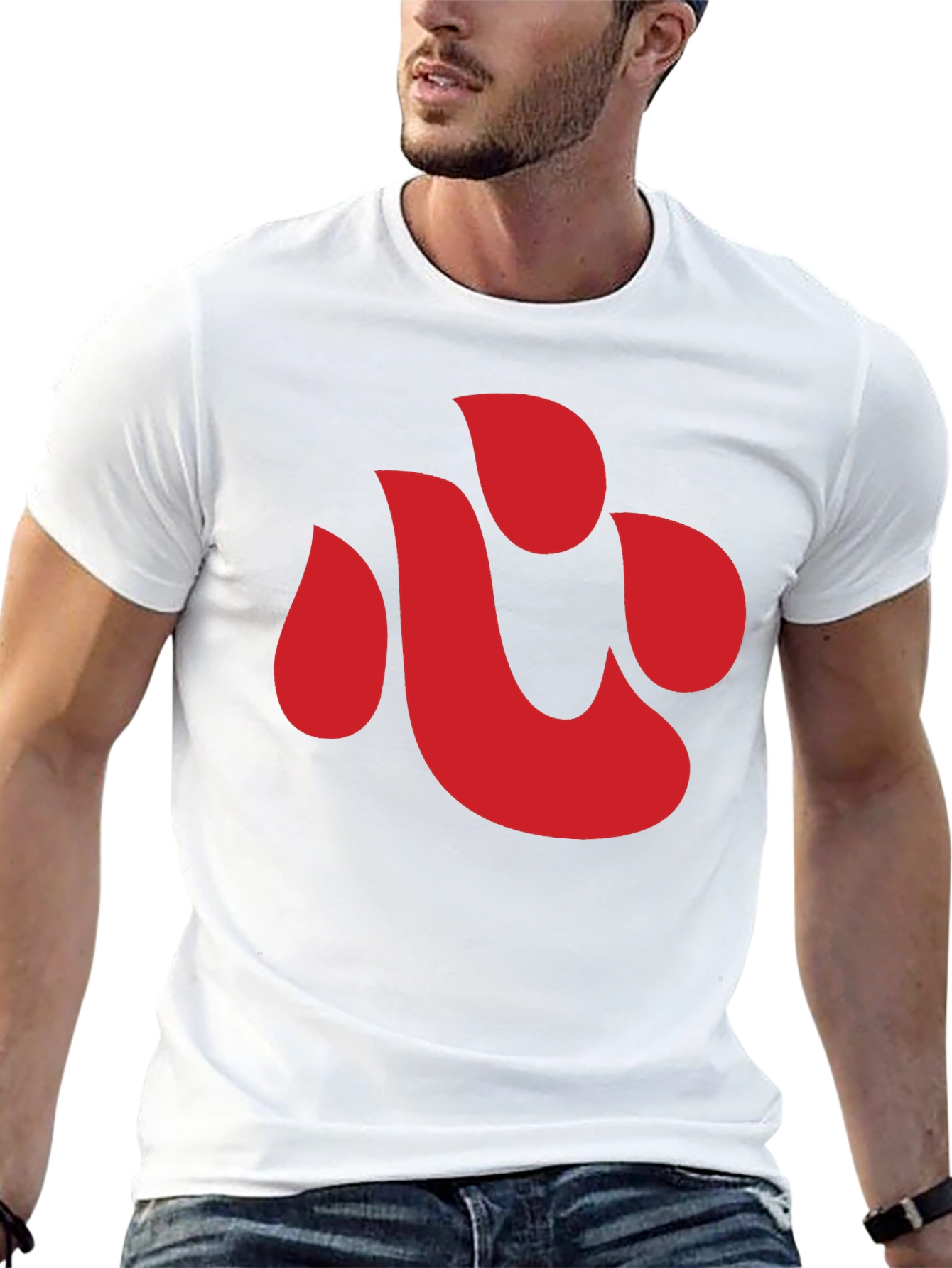 Red Symbol Black T-Shirt - Casual Style